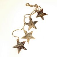 гирлянда новогодняя подвесная звезды золотые golden stars, 65 см в Челябинске
