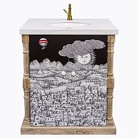 тумба с раковиной старый город снег fornasetti в Челябинске