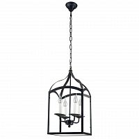 дизайнерская подвесная люстра spot light cage 9500404 черная в Челябинске