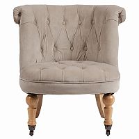 кресло amelie french country chair серо-бежевое в Челябинске