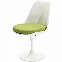 стул eero saarinen style tulip chair зеленая подушка в Челябинске