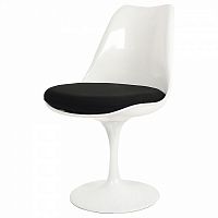 стул eero saarinen style tulip chair черная подушка в Челябинске