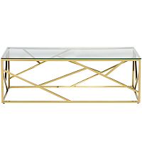 стол журнальный h-bridge gold 120*60*40см золотой в Челябинске