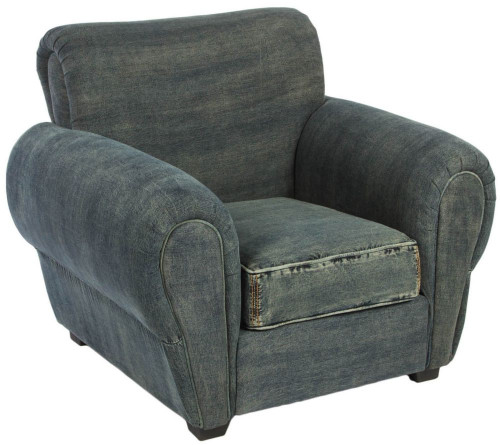 кресло san francisco denim armchair серое в Челябинске