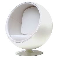 кресло eero ball chair белое в Челябинске