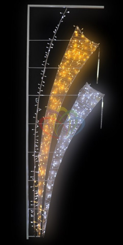 светодиодное новогоднее панно салют 225х75см в Челябинске