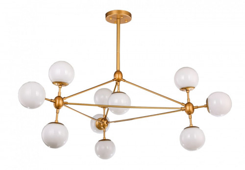 люстра modo 10 gold золото, белые плафоны в Челябинске