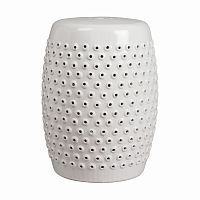 керамический столик-табурет cutwork garden stool белый в Челябинске