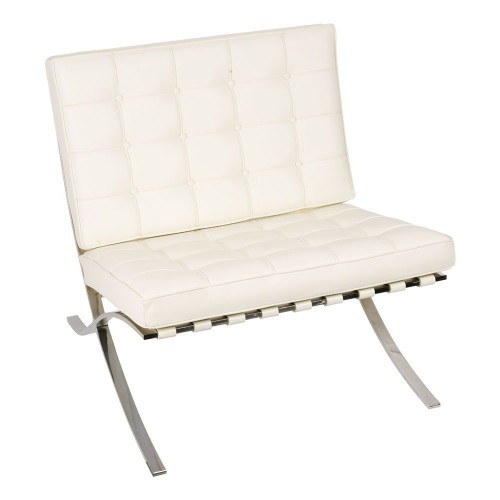 кресло barcelona style chair белое в Челябинске